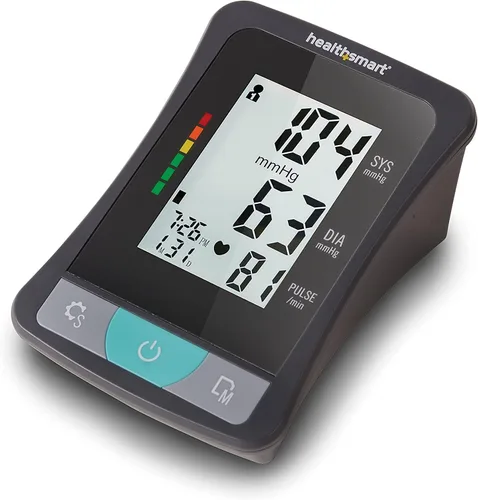 Vista 12 de HealthSmart Monitor Digital de Presión Arterial de Brazo con Manguito Automático para Brazo Superior que Muestra Presión Arterial, Frecuencia