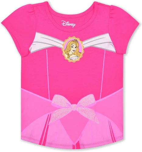 Vista 4 de Disney Princess - Juego de 5 camisetas de manga corta para niña, camisetas de moda