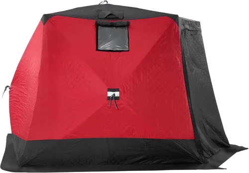 Vista 13 de VEVOR Portable Pop-Up Tent, 1-8 Person Insulated Shelter, Large Fishing Area, Hub-Style Shanty for Winter Fishing, Waterproof Oxford Ice Cube with