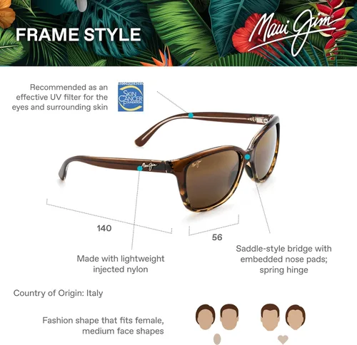 Vista 6 de Maui Jim Gafas de sol Starfish Cat Eye para mujer