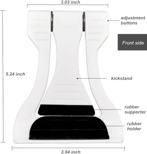 Vista 2 de Dos Modelos Multi-Ángulo Ajustable Universal Portátil Y Plegable Teléfono Celular Tablet Soporte Compatible Con Tableta De Teléfono Celular - Negro