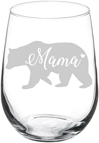 Vista 2 de Copa de vino regalo Blessed Mama para mamá madre (10 oz)