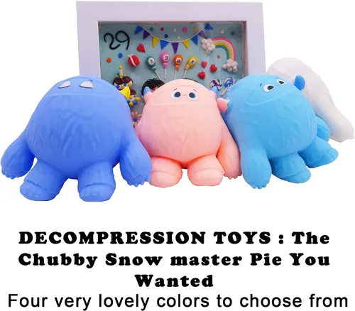 Vista 2 de Divertidas y lindas bolas con forma de monstruo de nieve, perfumadas, juguetes para aliviar el estrés, para niños y adultos, juguetes sensoriales