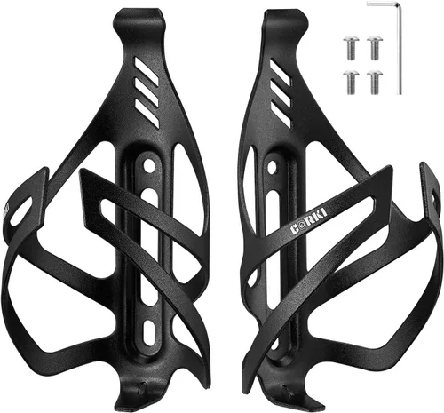 Vista 19 de Corki Cycles - Soporte para botella de agua para bicicleta de aleación de aluminio, jaula universal para botellas de agua para bicicletas