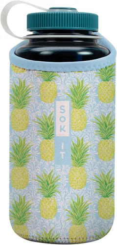 Vista 147 de Sok It BotlSok Funda para botella de agua con cubierta de neopreno aislante (Floral abstracto, se ajusta a CamelBak o Nalgene de 12 onzas)