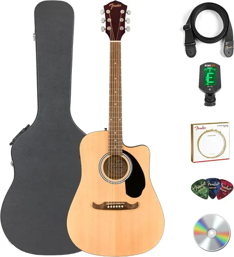 Vista 12 de Fender FA-125CE - Conjunto de guitarra electroacústica