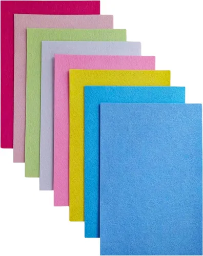 Vista 12 de Jtnohx - Fieltro rígido, hojas de fieltro de 2 mm de grosor para manualidades, cuadrados de tela de fieltro dura de 20,3 x 30,5 cm, 8 piezas