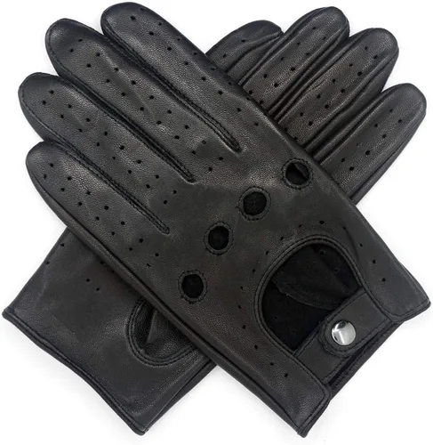 Vista 6 de Guantes de cuero de piel de cordero para conducir de Harssidanzar para hombres GM026