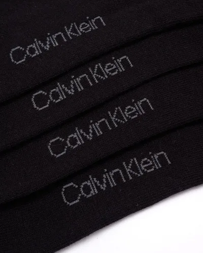 Vista 5 de Calvin Klein Calcetines de vestir para hombre - Calcetines de mezcla de algodón: patrones y sólidos (paquete de 4)