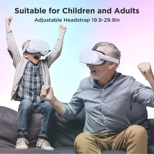 Vista 6 de YOGES Battery Head Strap Compatible with Oculus Quest 2 Accessories, 5000mAh Rechargable Adjustable Headstrap to Extend Playtime and Comfort for VR