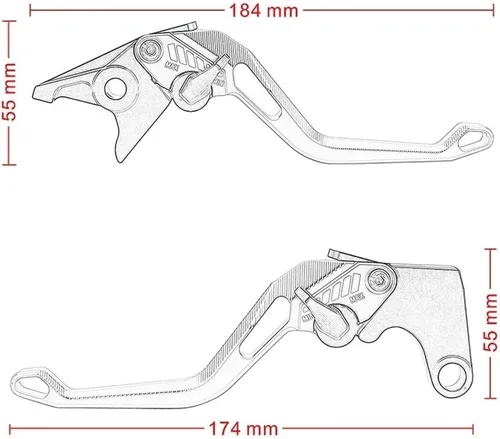 Vista 3 de Palancas de freno de embrague de motocicleta para Yamaha YZF-R25 MT-25 MT-03 2015 2022 YZFR3 YZFR25 MT25 MT03 Manijas de control delanteras