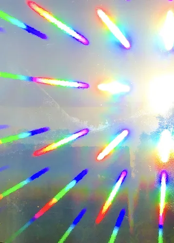 Vista 3 de Rainbow Symphony – Película de ventana de atrapasol arcoíris, película de difracción para ventana, adhesivo de ventana de vitral, película Cristal