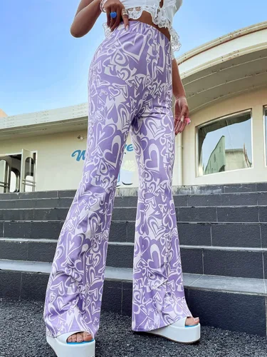 Vista 3 de WDIRARA - Pantalones largos elásticos para mujer, ceñidos al cuerpo como piel de serpiente, de cintura alta, estilo informal