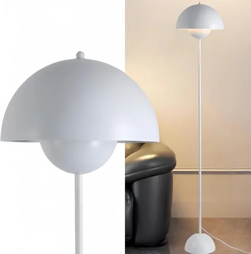 Vista 16 de COSYLUX Lámpara de pie moderna para sala de estar, lámpara de pie alta industrial para dormitorio, pantalla de metal que refleja la luz, lámpara