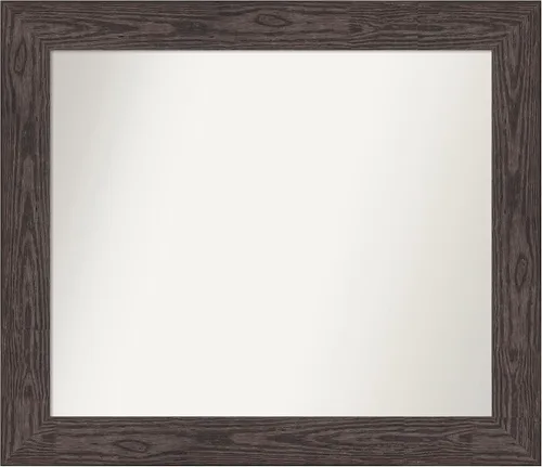 Vista 228 de Amanti Art Espejo personalizado, espejo de baño negro puente, espejo de pared o espejo de tocador de baño sobre el fregadero (26 x 26 pulgadas)