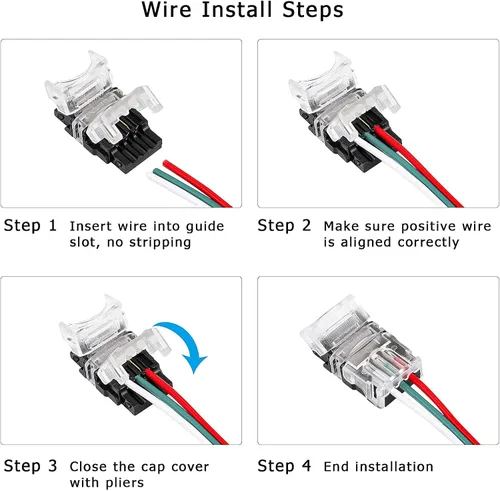 Vista 4 de SUPERNIGHT Conector de tira LED de 3 pines para luces WS2811 WS2812 WS2812B SK6812, 7 pares de cables de enchufe macho hembra JST SM, 5 conectores