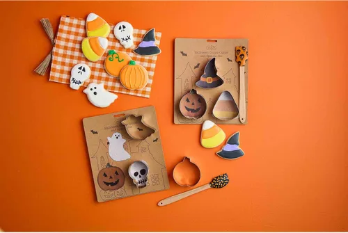 Vista 3 de Mud Pie Juego de hornear de Halloween, maíz dulce, 9 1/2" x 8