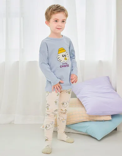 Vista 2 de MILKMILE LOLO 2T-15Y Toddler Kids Babyboys Babygirls Boys Girls Unisex 100% Cotton Colorful Allover Longsleeve Outfitsets