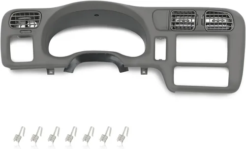 Vista 13 de CHEDA - Bisel de tablero compatible con Chevy S10 GMC Sonoma Jimmy Blazer 1998-2004 No se ajusta a doble DIN Gris