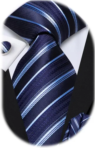 Vista 40 de Hi-Tie Corbatas de seda para hombre con estampado de cachemira, conjunto de corbata cuadrada, pañuelo de bolsillo y gemelos para negocios formales