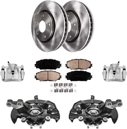 Vista 103 de Detroit Axle - Rotores de freno para Jeep Compass 2015-2022 Renegade 2016-2022 Fiat 500X 2016-2022, 2018, 2019, 2020, 2021. Reemplazo de rotores