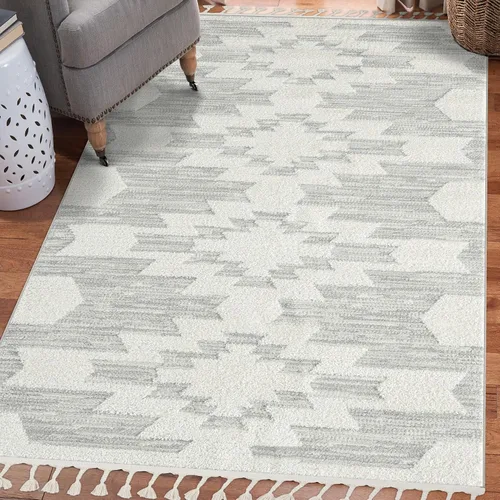 Vista 10 de LUXE WEAVERS Alfombra geométrica South Western gris 5x7