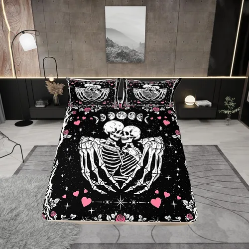 Vista 20 de Juego de ropa de cama con estampado de leopardo, tamaño individual, juego de cama de guepardo africano para decoración de dormitorio