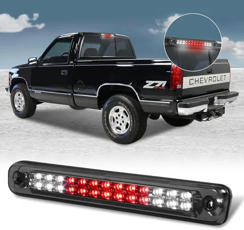 Vista 31 de Reemplazo para Ford F-250 F-350 F-450 F-550 Super Duty/Ford Ranger 1993-2011 Lente de humo LED cromado carcasa trasera de montaje alto 3ª tercera