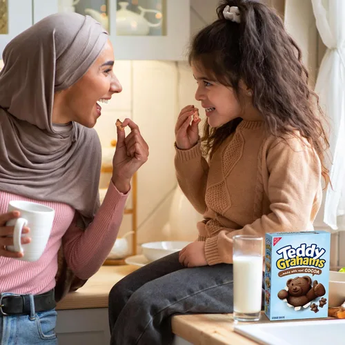 Vista 8 de Teddy Grahams Snacks Graham de chocolate, 6 cajas de 10 onzas