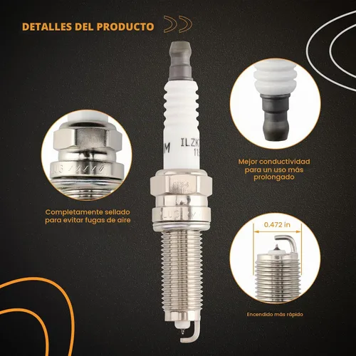 Vista 5 de Paquetes de bobinas de encendido UF624 y bujías aptas para Honda Pilot 3.5L