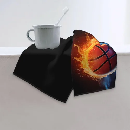 Vista 9 de Toallas suaves para los dedos, toalla de mano de fuego y agua para regalo durante todas las estaciones, 12 x 27.5 pulgadas