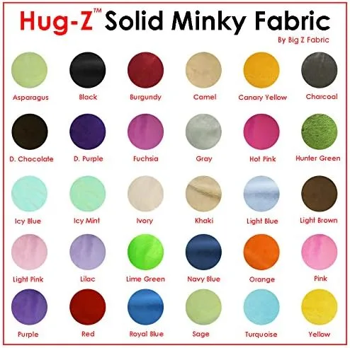 Vista 5 de Tela Minky suave y sólida Hug-Z™ By The Yard DIY Baby Blankets Decoración Ropa Snuggle (espárragos)
