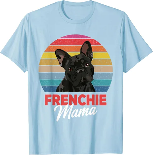 Vista 91 de Frenchie Mama - Camiseta divertida de regalo para niñas y perros Bulldog Francés, Negro, S