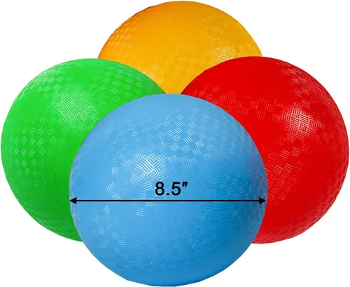 Vista 6 de Ogrmar 6 bolas de juego de 8.5 pulgadas con 1 bomba de mano para niños y adultos Dodge Ball, kickball, balonmano, campamentos, picnic