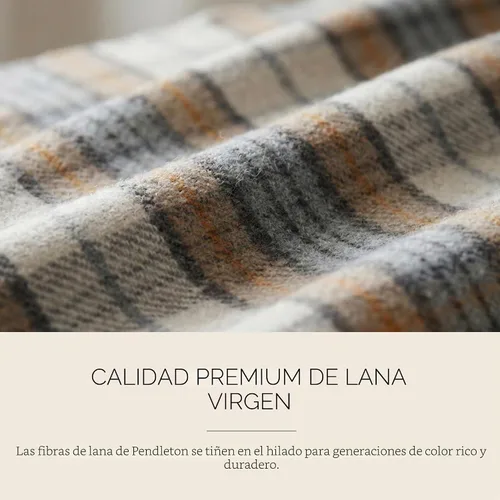 Vista 3 de Pendleton Eco-Wise - Manta 100% lana, de origen responsable, calidad reliquia Manta lavable para todas las estaciones, tamaño King de 108 x 96