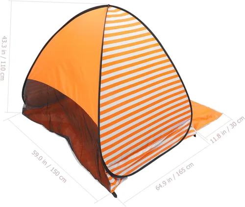Vista 2 de Healifty Tienda de campaña automática para playa, ligera, resistente al viento, refugio solar para acampar, senderismo, actividades al aire libre