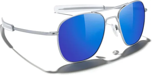 Vista 6 de MERRY'S Gafas de sol polarizadas militares clásicas cuadradas aviador para hombres o mujeres S8636