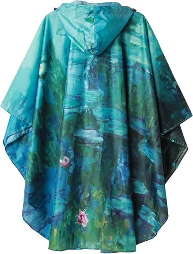 Vista 2 de SaphiRose - Poncho de lluvia con capucha y bolsillos para adultos