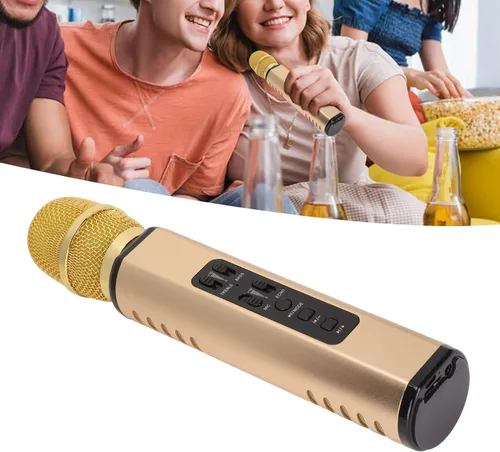Vista 6 de Micrófono Bluetooth para karaoke, micrófono de mano K6, micrófono portátil con cancelación de ruido, máquina de altavoz para adultos y niños