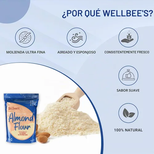 Vista 2 de Harina de almendras superfina blanqueada Wellbee