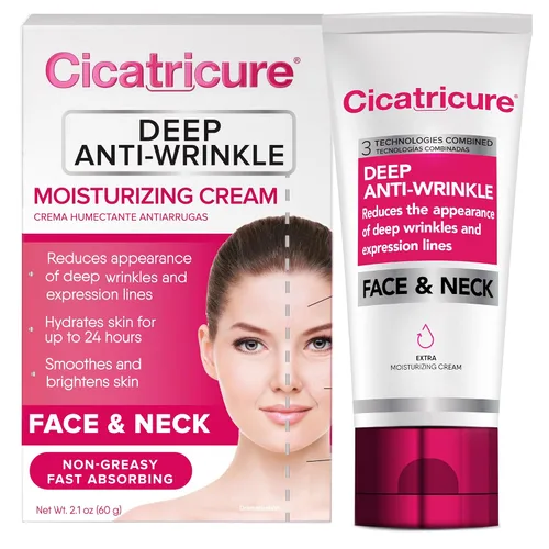 Vista 11 de Cicatricure Crema antiarrugas profunda para cara y cuello, reduce la apariencia de arrugas desde el primer uso, crema hidratante facial, crema