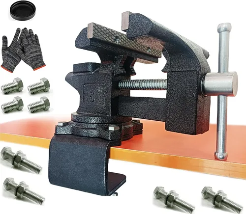 Vista 14 de MYTEC Mini Tornillo de Hogar, mandíbulas de nylon Abrazadera de Tornillo de Banco, 2.0" negro