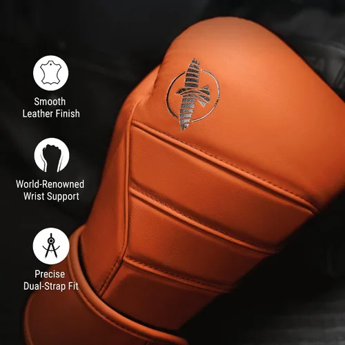 Vista 2 de Guantes de boxeo de cuero Hayabusa T3 Kanpeki para hombres y mujeres para entrenamiento, sparring, saco pesado y trabajo con manoplas