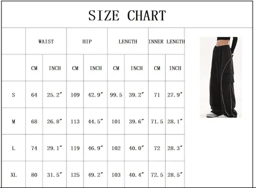 Vista 6 de FENGQIYUNHAI Y2K - Pantalones deportivos de paracaídas para mujer, de tiro bajo, holgados, de pierna ancha, pantalones cargo para mujer