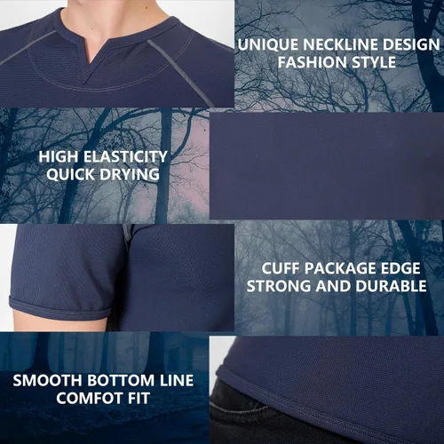 Vista 3 de Mifidy Camiseta de manga corta transpirable y duradera que absorbe la humedad