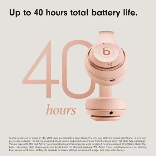 Vista 5 de Beats Studio Pro x Kim Kardashian - Audífonos inalámbricos Bluetooth con cancelación de ruido - Luna (renovado)