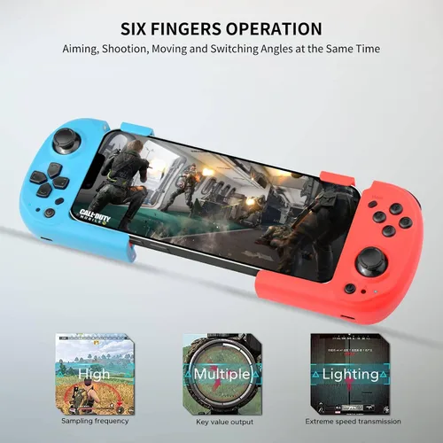 Vista 5 de arVin Phone Game Controller for iPhone iOS Android with Magnetic Storage, Mini Pocket Size Gamepad for iPhone 151413, Samsung Galaxy 232221, TCL