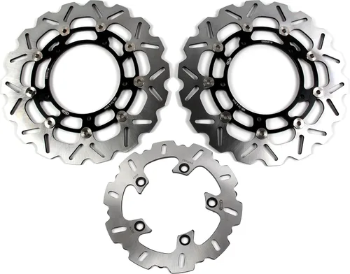 Vista 17 de Arashi Discos de freno delanteros y traseros para Yamaha YZF R1 R1M 2004-2006 2015-2022 / R6 2017-2019 / MT10 FZ10 (ABS) 2016-2020 / MT-10 FZ-10 SP