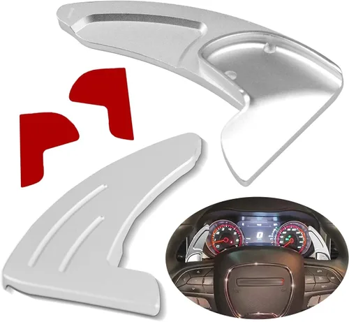 Vista 7 de 2 unidades de accesorios interiores para volante, cubierta de tapicería extendida para Dodge Challenger Charger Durango RT & Scat Pack 2015-2021