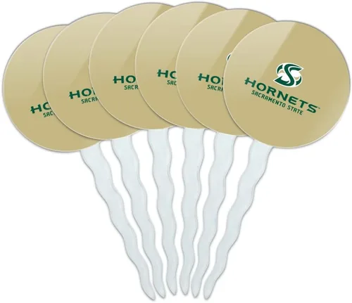 Vista 129 de Abilene Christian - Juego de 6 palillos para cupcakes con logotipo secundario